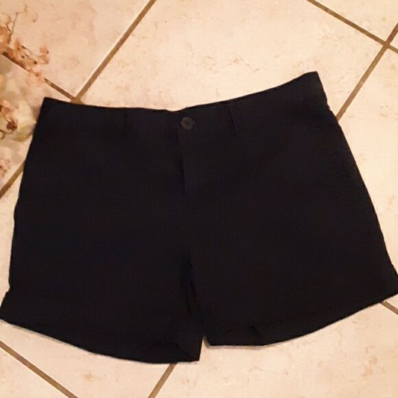 💫💫💫BANANA REPUBLIC NAVY BLUE CUFFED KHAKI SHORTS 0 - Picture 1 of 5